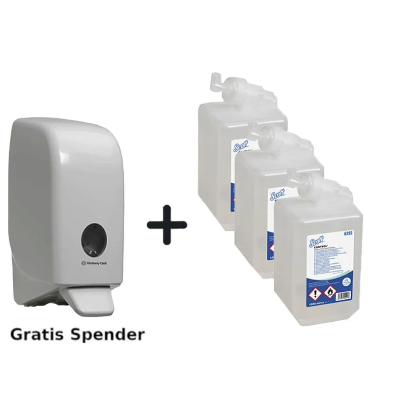 Scott Control Aktionsset Handdesinfektion, Aquarius Spender weiß